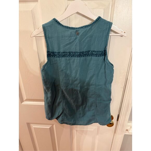 Kuhl Katrin Teal Embroidered Tank Top sz S EUC - Picture 10 of 12